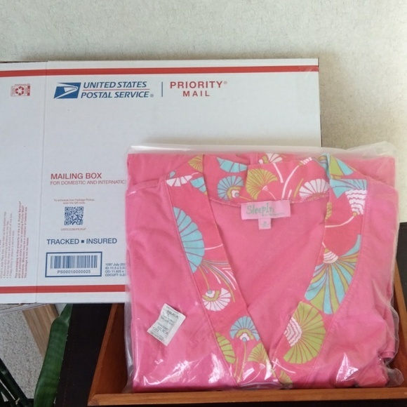 BedHead 100% Cotton Robe Pink and Floral M  Loungewear - Picture 10 of 10